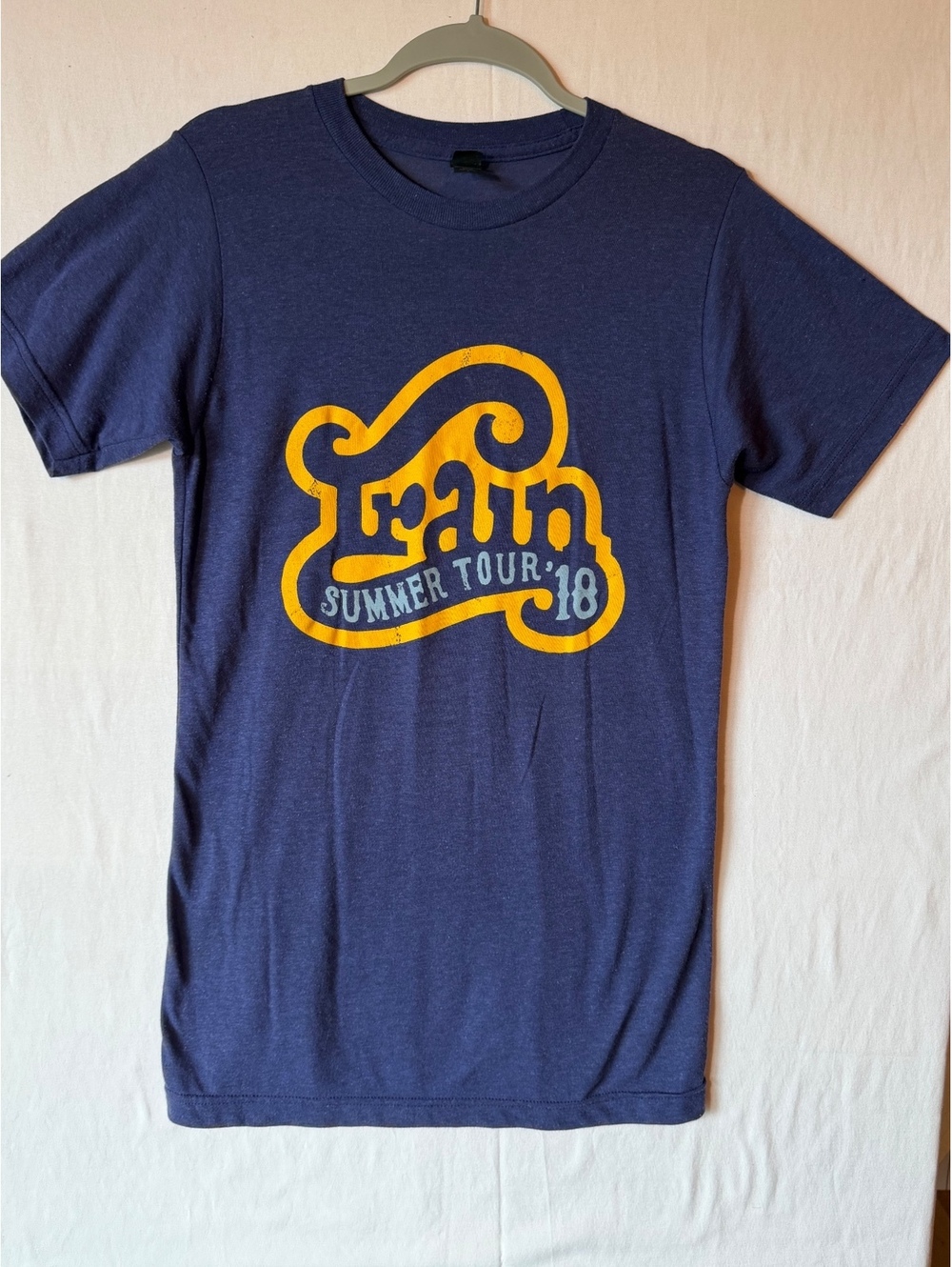 Tultex Navy Blue 'Train Summer Tour '18' Graphic T-Shirt, Size Small